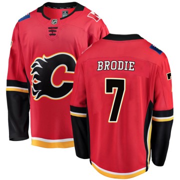 Breakaway Fanatics Branded Men's T.J. Brodie Calgary Flames Home Jersey - Red