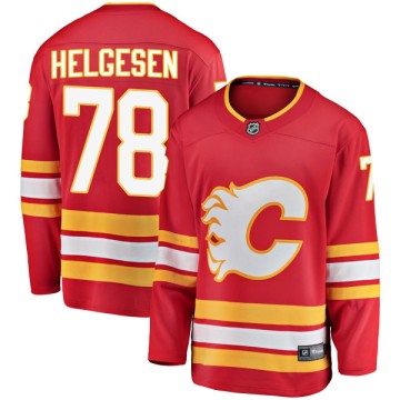 Breakaway Fanatics Branded Men's Tyson Helgesen Calgary Flames Alternate Jersey - Red