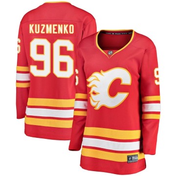 Breakaway Fanatics Branded Women's Andrei Kuzmenko Calgary Flames Alternate Jersey - Red