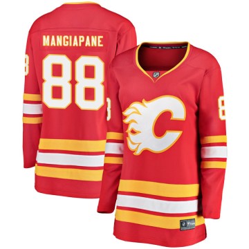 Breakaway Fanatics Branded Women's Andrew Mangiapane Calgary Flames Alternate Jersey - Red