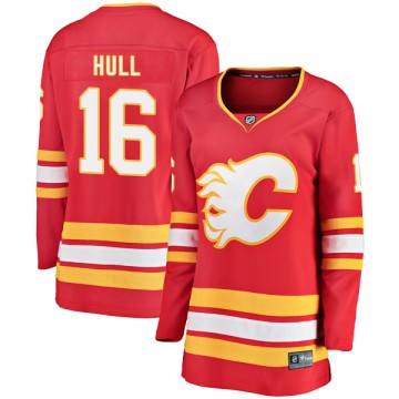 Breakaway Fanatics Branded Women's Brett Hull Calgary Flames Alternate Jersey - Red