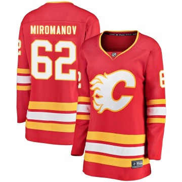 Breakaway Fanatics Branded Women's Daniil Miromanov Calgary Flames Alternate Jersey - Red