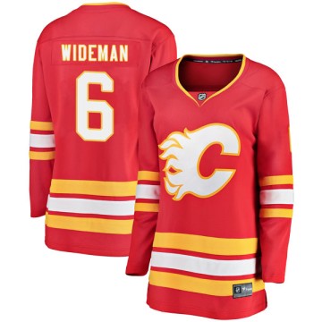 Breakaway Fanatics Branded Women's Dennis Wideman Calgary Flames Alternate Jersey - Red