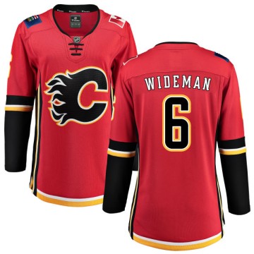 Breakaway Fanatics Branded Women's Dennis Wideman Calgary Flames Home Jersey - Red