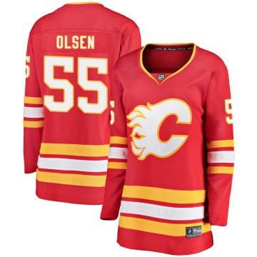 Breakaway Fanatics Branded Women's Dylan Olsen Calgary Flames Alternate Jersey - Red