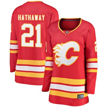 Breakaway Fanatics Branded Women's Garnet Hathaway Calgary Flames Alternate Jersey - Red