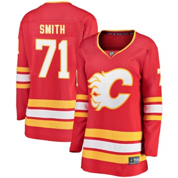 Breakaway Fanatics Branded Women's Hunter Smith Calgary Flames Alternate Jersey - Red