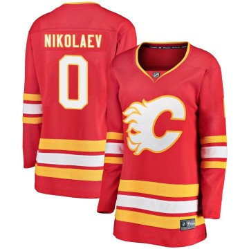 Breakaway Fanatics Branded Women's Ilya Nikolaev Calgary Flames Alternate Jersey - Red