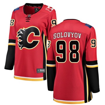 Breakaway Fanatics Branded Women's Ilya Solovyov Calgary Flames Home Jersey - Red