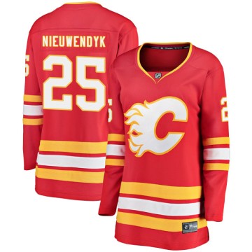Breakaway Fanatics Branded Women's Joe Nieuwendyk Calgary Flames Alternate Jersey - Red