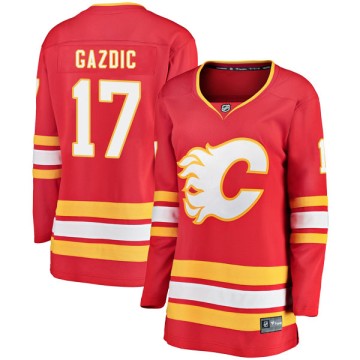 Breakaway Fanatics Branded Women's Luke Gazdic Calgary Flames Alternate Jersey - Red