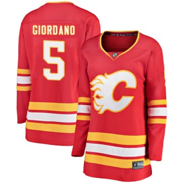 Breakaway Fanatics Branded Women's Mark Giordano Calgary Flames Alternate Jersey - Red