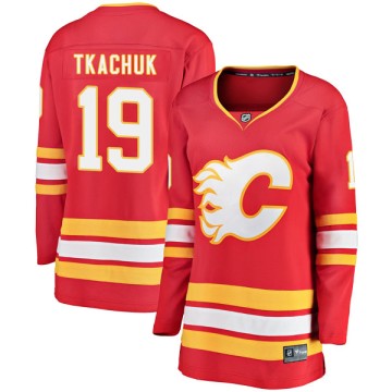 Breakaway Fanatics Branded Women's Matthew Tkachuk Calgary Flames Alternate Jersey - Red