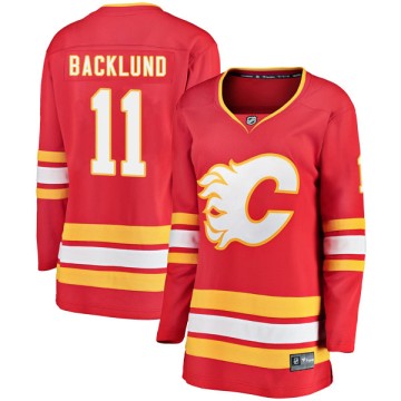 Breakaway Fanatics Branded Women's Mikael Backlund Calgary Flames Alternate Jersey - Red