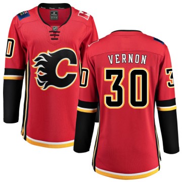 Breakaway Fanatics Branded Women's Mike Vernon Calgary Flames Home Jersey - Red