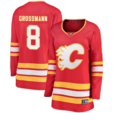 Breakaway Fanatics Branded Women's Nicklas Grossmann Calgary Flames Alternate Jersey - Red