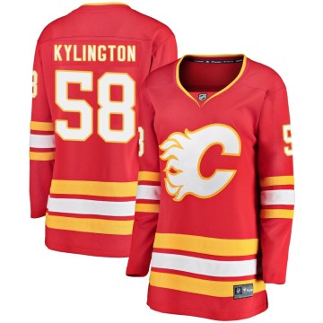 Breakaway Fanatics Branded Women's Oliver Kylington Calgary Flames Alternate Jersey - Red