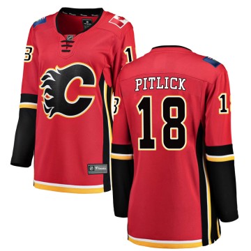 Breakaway Fanatics Branded Women's Tyler Pitlick Calgary Flames Home Jersey - Red