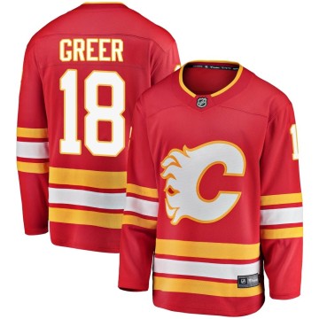 Breakaway Fanatics Branded Youth A.J. Greer Calgary Flames Alternate Jersey - Red