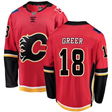 Breakaway Fanatics Branded Youth A.J. Greer Calgary Flames Home Jersey - Red