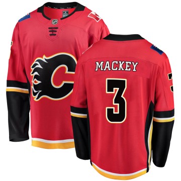 Breakaway Fanatics Branded Youth Connor Mackey Calgary Flames Home Jersey - Red
