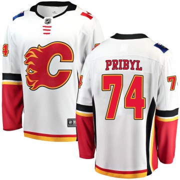 Breakaway Fanatics Branded Youth Daniel Pribyl Calgary Flames Away Jersey - White