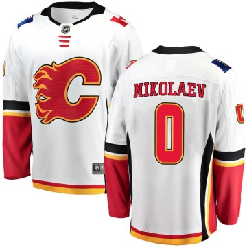 Breakaway Fanatics Branded Youth Ilya Nikolaev Calgary Flames Away Jersey - White