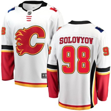 Breakaway Fanatics Branded Youth Ilya Solovyov Calgary Flames Away Jersey - White