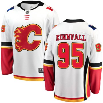 Breakaway Fanatics Branded Youth Johannes Kinnvall Calgary Flames Away Jersey - White