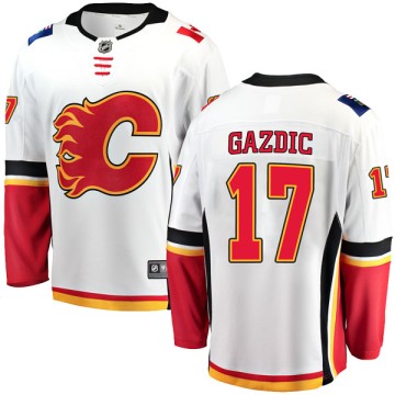 Breakaway Fanatics Branded Youth Luke Gazdic Calgary Flames Away Jersey - White