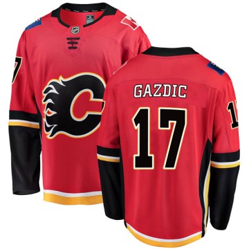 Breakaway Fanatics Branded Youth Luke Gazdic Calgary Flames Home Jersey - Red