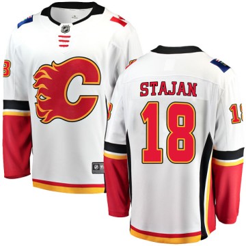 Breakaway Fanatics Branded Youth Matt Stajan Calgary Flames Away Jersey - White