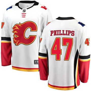 Breakaway Fanatics Branded Youth Matthew Phillips Calgary Flames Away Jersey - White
