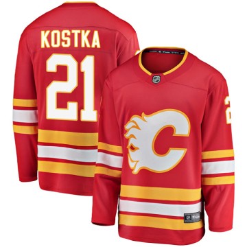 Breakaway Fanatics Branded Youth Michael Kostka Calgary Flames Alternate Jersey - Red