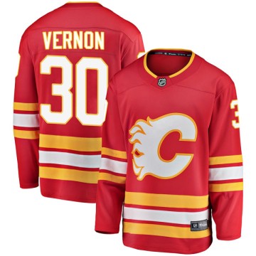 Breakaway Fanatics Branded Youth Mike Vernon Calgary Flames Alternate Jersey - Red