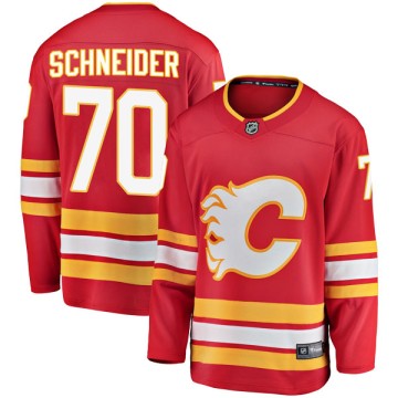 Breakaway Fanatics Branded Youth Nick Schneider Calgary Flames Alternate Jersey - Red