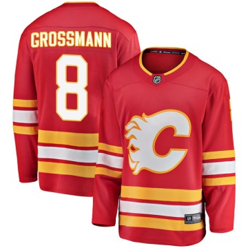 Breakaway Fanatics Branded Youth Nicklas Grossmann Calgary Flames Alternate Jersey - Red