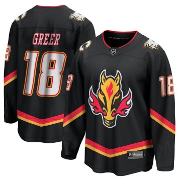 Premier Fanatics Branded Men's A.J. Greer Calgary Flames Breakaway 2022/23 Alternate Jersey - Black