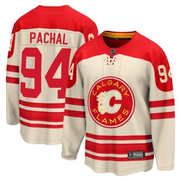 Premier Fanatics Branded Men's Brayden Pachal Calgary Flames Breakaway 2023 Heritage Classic Jersey - Cream