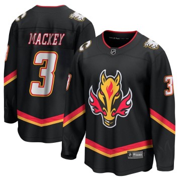 Premier Fanatics Branded Men's Connor Mackey Calgary Flames Breakaway 2022/23 Alternate Jersey - Black