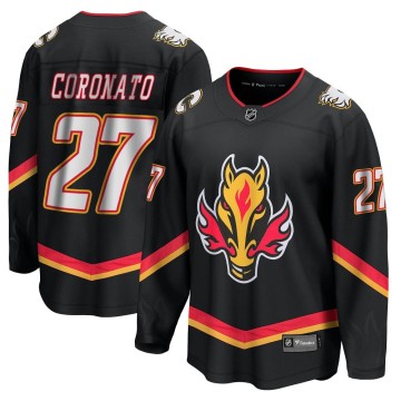 Premier Fanatics Branded Men's Matt Coronato Calgary Flames Breakaway 2022/23 Alternate Jersey - Black