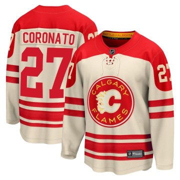 Premier Fanatics Branded Men's Matt Coronato Calgary Flames Breakaway 2023 Heritage Classic Jersey - Cream