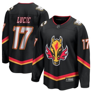 Premier Fanatics Branded Men's Milan Lucic Calgary Flames Breakaway 2022/23 Alternate Jersey - Black