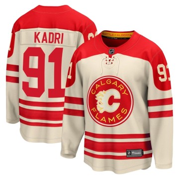 Premier Fanatics Branded Men's Nazem Kadri Calgary Flames Breakaway 2023 Heritage Classic Jersey - Cream