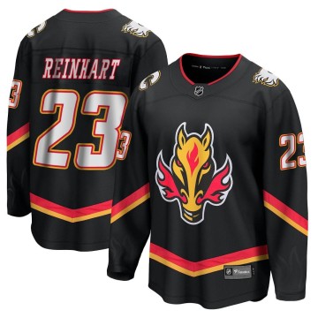 Premier Fanatics Branded Men's Paul Reinhart Calgary Flames Breakaway 2022/23 Alternate Jersey - Black