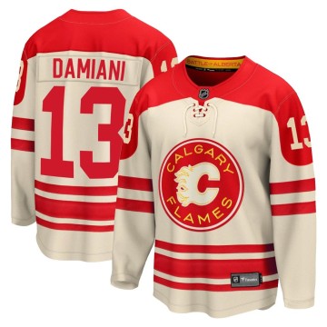 Premier Fanatics Branded Men's Riley Damiani Calgary Flames Breakaway 2023 Heritage Classic Jersey - Cream