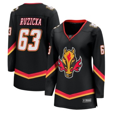 Premier Fanatics Branded Women's Adam Ruzicka Calgary Flames Breakaway 2022/23 Alternate Jersey - Black