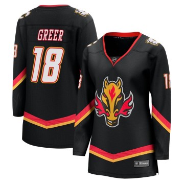 Premier Fanatics Branded Women's A.J. Greer Calgary Flames Breakaway 2022/23 Alternate Jersey - Black