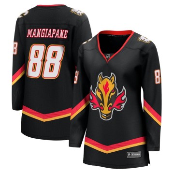 Premier Fanatics Branded Women's Andrew Mangiapane Calgary Flames Breakaway 2022/23 Alternate Jersey - Black