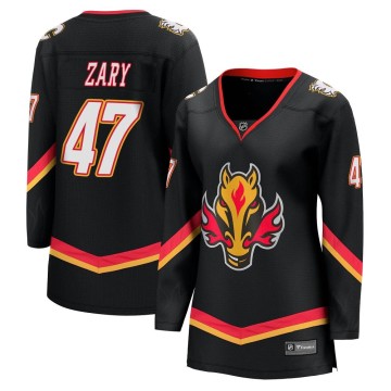 Premier Fanatics Branded Women's Connor Zary Calgary Flames Breakaway 2022/23 Alternate Jersey - Black